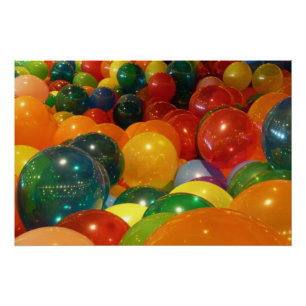 Bunte Ballons Party Design Poster