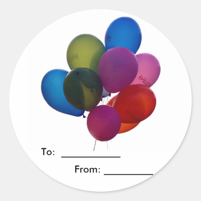 bunte Ballons, Sticker (Vorderseite)