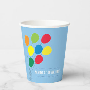 Bunte Balloons-Geburtstagsparty Pappbecher