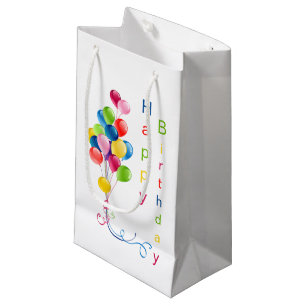Bunte Balloons, glückliche Geburtstagsgeschenke Kleine Geschenktüte