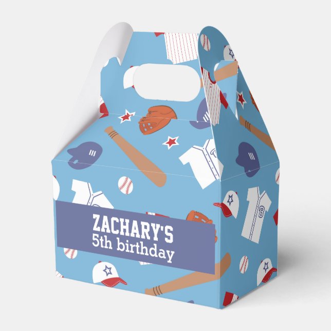 Bunte Baseball-Themenparty Geschenkschachtel (Vorderseite)