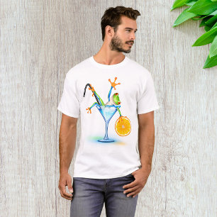 Bunte Baumfrosch-Cocktail-Glas T-Shirt