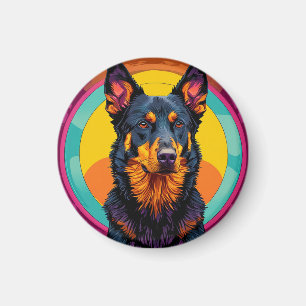 Bunte Beauceron-Hund-Illustration Magnet