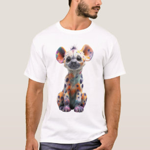Bunte bemalte gefleckte Hyänenjungen Männer T-Shirt