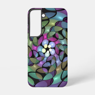 Bunte Bewegungen Abstrakte Trippy-Fraktalkunst Samsung Galaxy Hülle