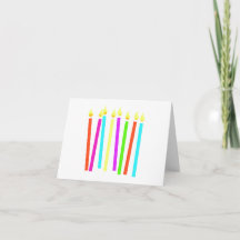 Bunte Birthday Candles Geburtstagskarte