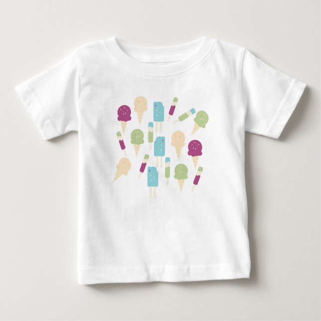 Bunte Birthday Ice Creme Baby T - Shirt (Vorderseite)