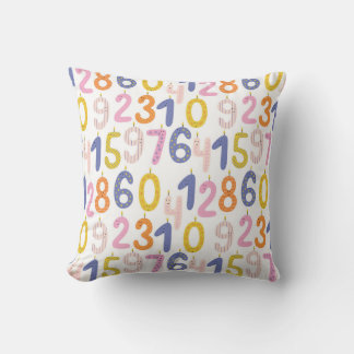 Bunte Birthday Number Candles Kissen