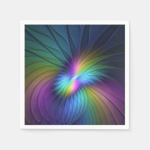 Bunte Blaue Moderne Abstrakte Fractal-Kunst