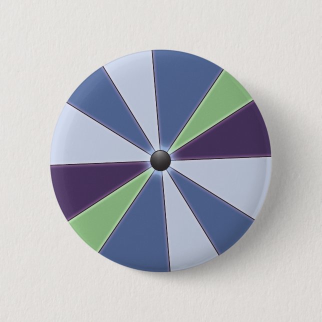 Bunte blaue Strahlen grafisch Button (Vorderseite)