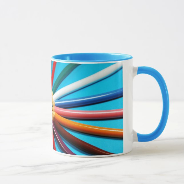 Bunte Bleistiftzeichenstiftdruck-Kaffee-Tasse Tasse (Rechts)