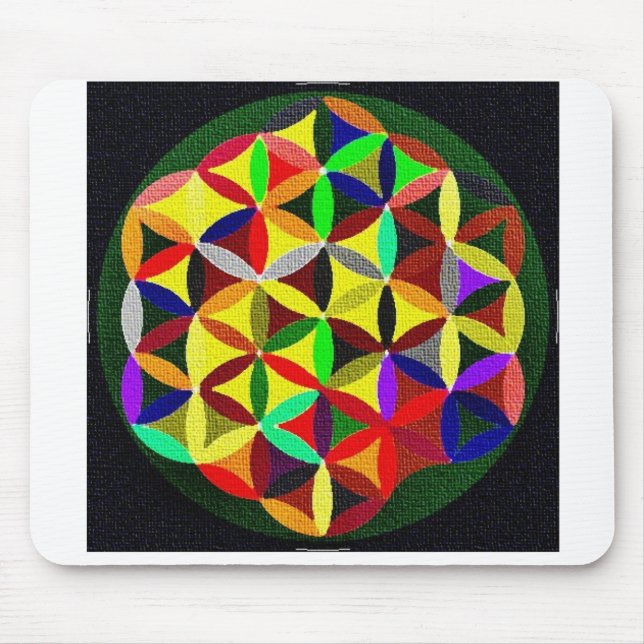 Bunte Blume des Leben-Entwurfs Mouspads Mousepad (Vorne)