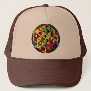 Bunte Blume des Truckerkappe