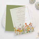 Bunte Blume Hochzeit<br><div class="desc">Farbenfrohe Wilde Blume Country Vellum Wedding Einladungen bieten hübsche Blume in Orange,  Gelb,  lila und Rosa auf weißem Hintergrund mit Ihren Einladungen für Hochzeiten. Personalisieren Sie den Text in den Textfeldern,  indem Sie ihn bearbeiten. Für Sie entworfen von Evco Studio www.zazzle.com/store/evcostudio</div>