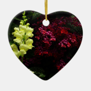 Bunte Blumen aus Löwenmäulchen und Pagodenblumen Keramik Ornament