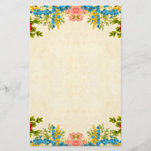 Bunte Blumen-Grenze Briefpapier