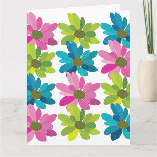 Bunte Blumen Karte