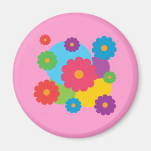 Bunte Blumen Magnet