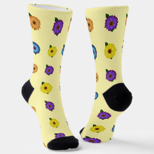 Bunte Blumen Socken