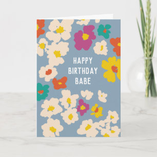 Bunte Blumen Süße zu jedem Geburtstag Karte