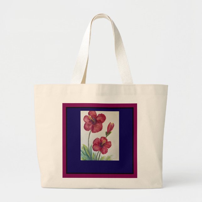 Bunte Blumen-Tasche Jumbo Stoffbeutel (Vorne)