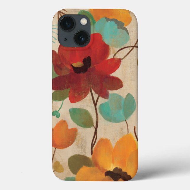 Bunte Blumen und Knospen Case-Mate iPhone Hülle (Rückseite)