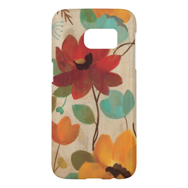 Bunte Blumen und Knospen Case-Mate Samsung Galaxy Hülle (Rückseite)
