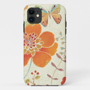 Bunte Blumen und Schmetterlinge Case-Mate iPhone Hülle