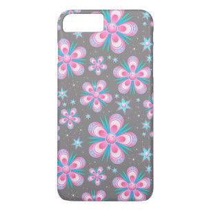 bunte Blumen und Sterne Handyhülle Case-Mate iPhone Hülle