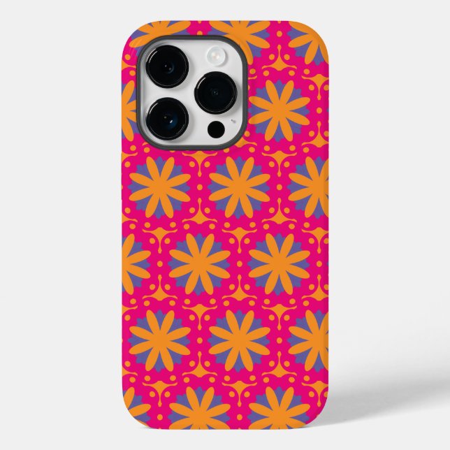 bunte Blumenkreisformen Case-Mate iPhone Hülle (Rückseite)