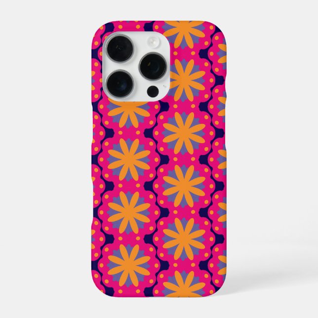 bunte Blumenkreisformen iPhone Hülle (Rückseite)