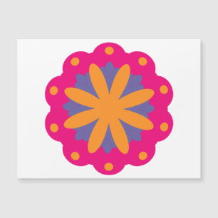 bunte Blumenkreisformen Magneteinladung