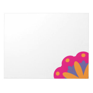 bunte Blumenkreisformen Notizblock