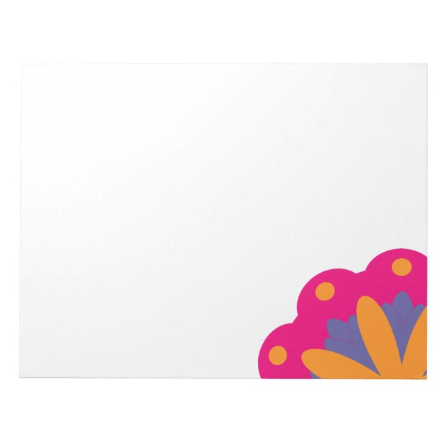 bunte Blumenkreisformen Notizblock (Vorderseite)