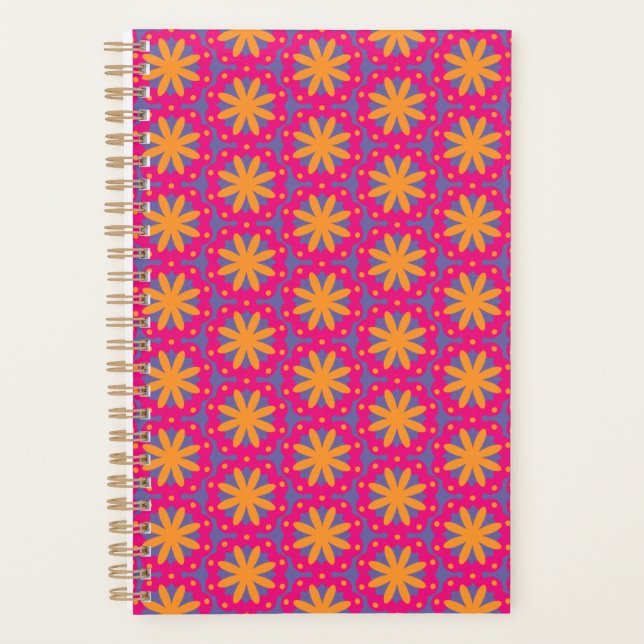bunte Blumenkreisformen Planer (Vorderseite)