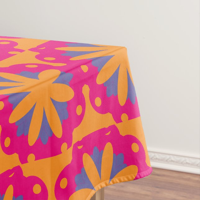 bunte Blumenkreisformen Tischdecke (Beispiel)