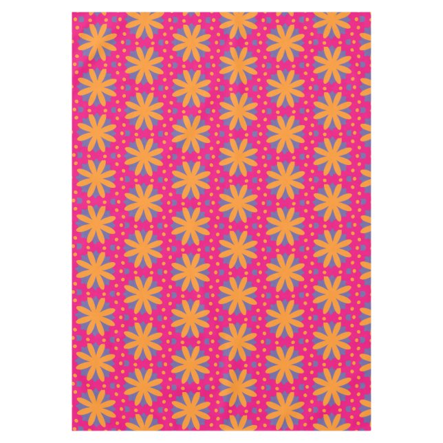 bunte Blumenkreisformen Tischdecke (Vorderseite)