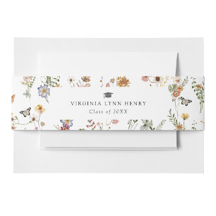 Bunte Blumenmuster Einladungsbanderole