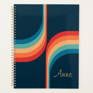 Bunte Bögen im Retro-Stil Planer