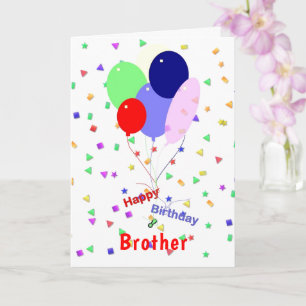 Bunte Bollons zum Geburtstag für die Brother Card Karte