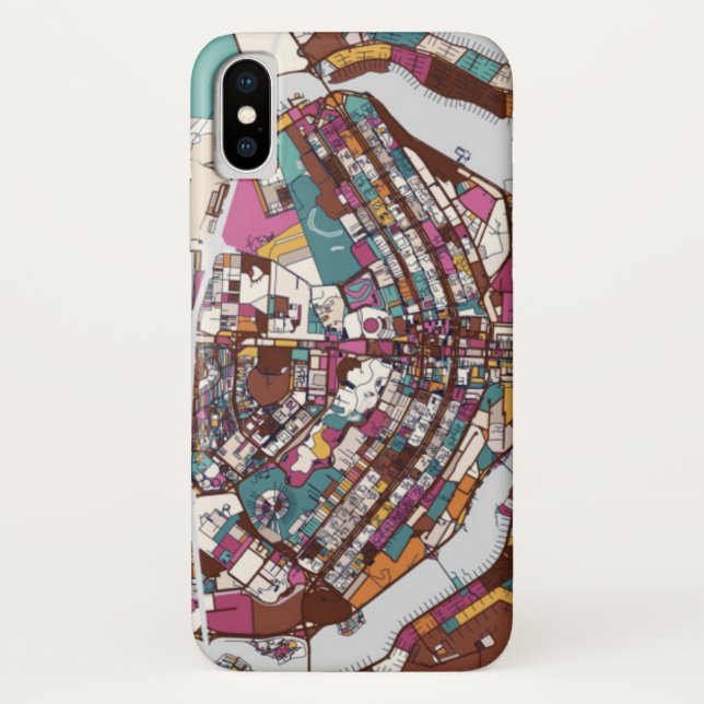 Bunte Brasilien-Karte Case-Mate iPhone Hülle (Rückseite)
