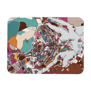 Bunte Brasilien-Karte Magnet