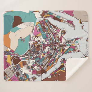 Bunte Brasilien-Karte Sherpadecke