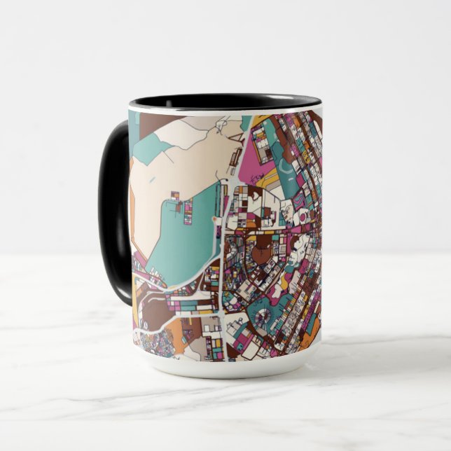 Bunte Brasilien-Karte Tasse (Vorderseite Links)