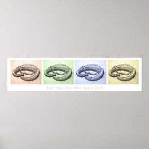 Bunte Brezeln Poster