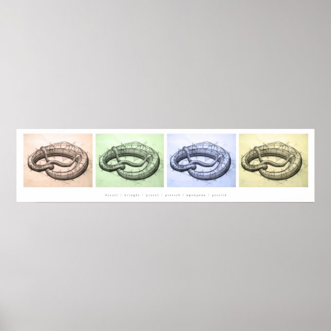 Bunte Brezeln Poster (Vorne)