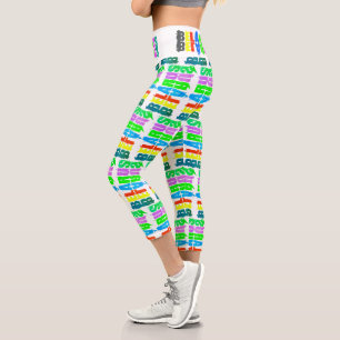 Bunte Briefe glücklich Weißrussland Workout-Leggin Capri Leggings
