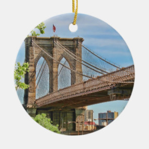 Bunte Brooklyn-Brücke Keramikornament