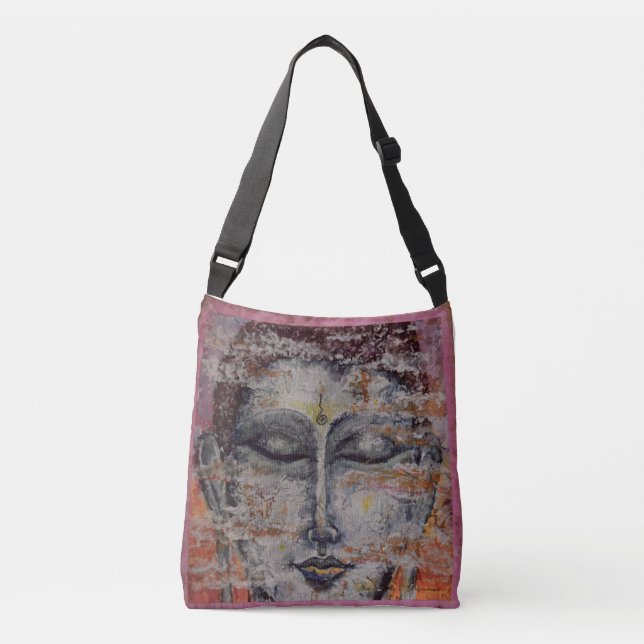 Bunte Buddha-Kunst-Kreuz-Körper-Taschen-Tasche Tragetaschen Mit Langen Trägern (Vorderseite)