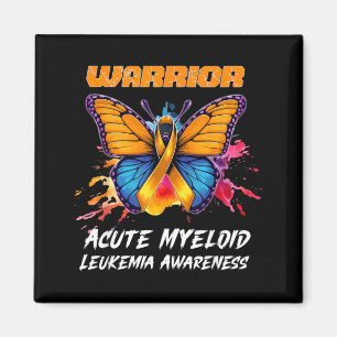 Bunte Butterfly Akute Myeloische Leukämie Magnet